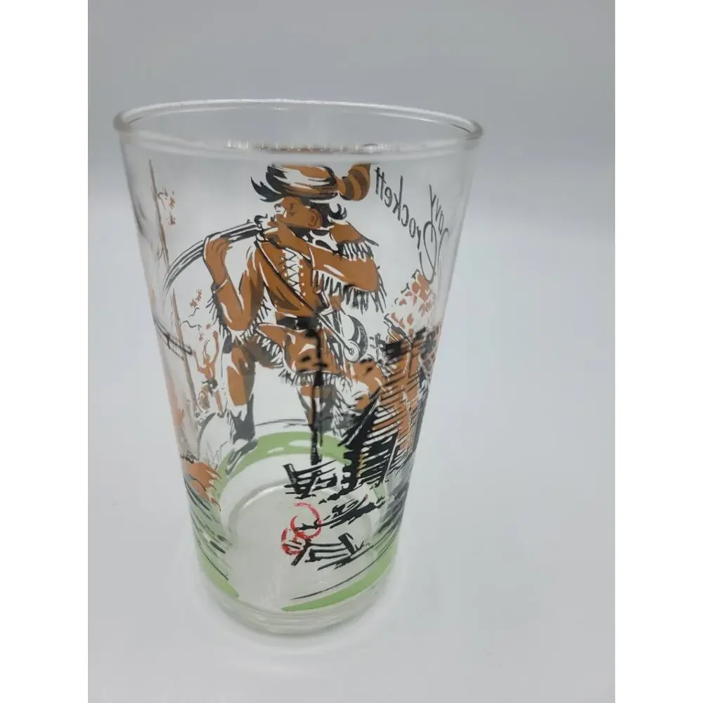 Vintage Davy Crockett Indian Fighter / Hero of Alamo‎ Drinking Glass